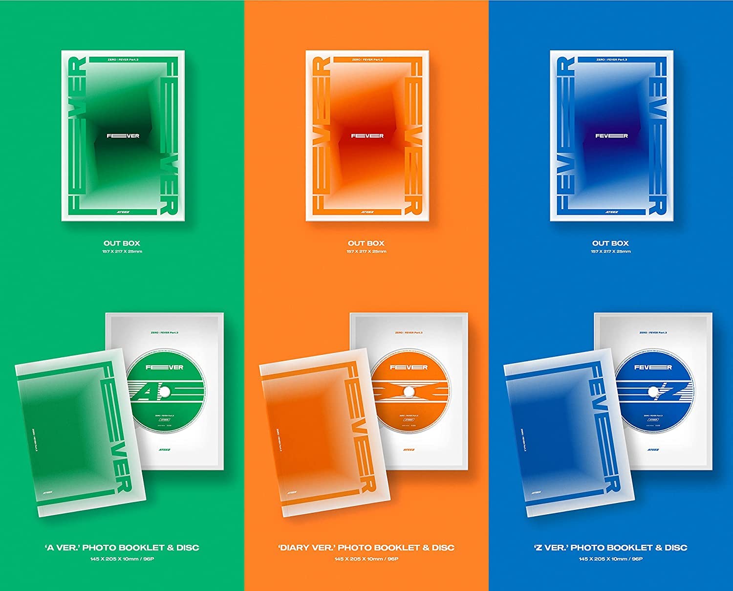 Amazon.com: KQ Ent. ATEEZ - ZERO : FEVER Part.3 Album+Extra
