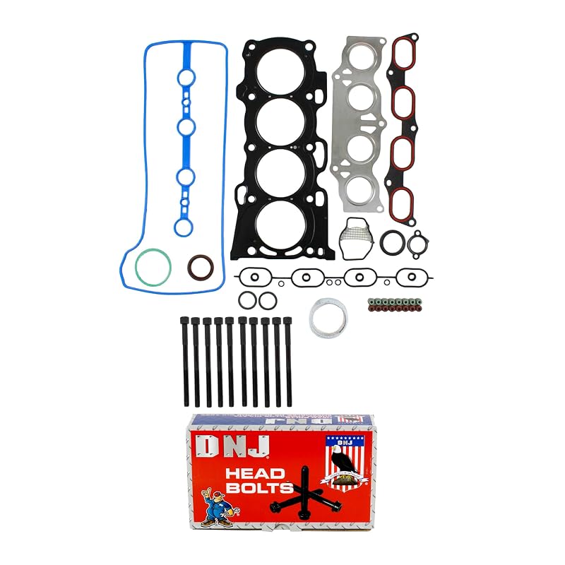 Jogo de juntas do cabeçote do motor DNJ HGB917 com kit de parafusos – Scion, Toyota Camry, Highlander e RAV4 2.4L L4 16V DOHC – Conjunto com 2 itens