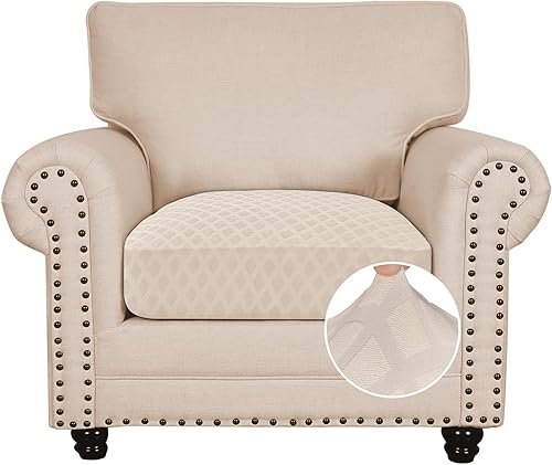 SearchI Fundas de cojín de repuesto para sofá, fundas de cojín de alta elasticidad, tela jacquard suave, fundas de asiento de sofá para mascotas y