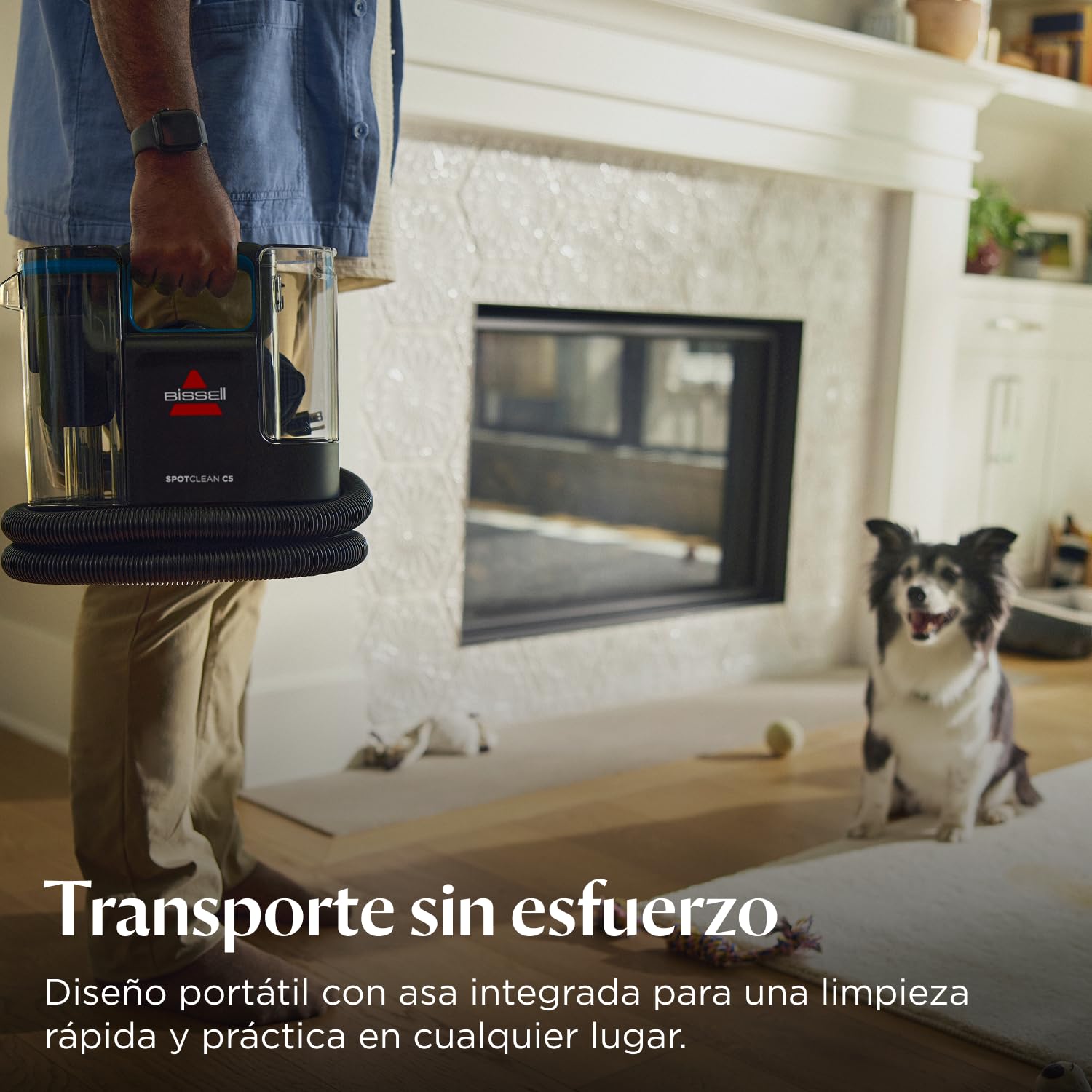 BISSELL SpotClean C5, Aspiradora de Agua Tapicería, Lava Aspiradora Ligera con Sistema Triple Action, Limpiador de Liquidos para Alfombras, Tapicería, Sofá, Auto & Más, Motor Potente de 400W, 3861N