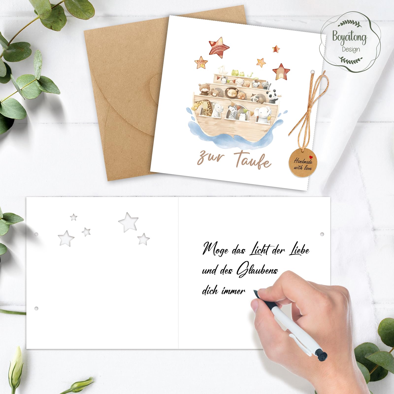 Carte cadeau baptême avec enveloppes, cadeaux de baptême, cadeaux de baptême originaux pour filles et garçons