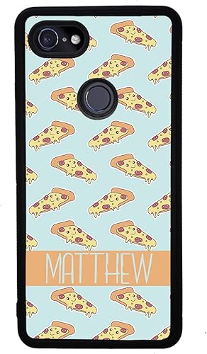 Miniatura 4 de Pepperoni Slices of Pizza Personalized Black Rubber Phone Case Compatible With Google Pixel 10, 10 Pro, 10 Pro XL, 9a, 9 Pro, Pixel 9, Pixel 9 Pro