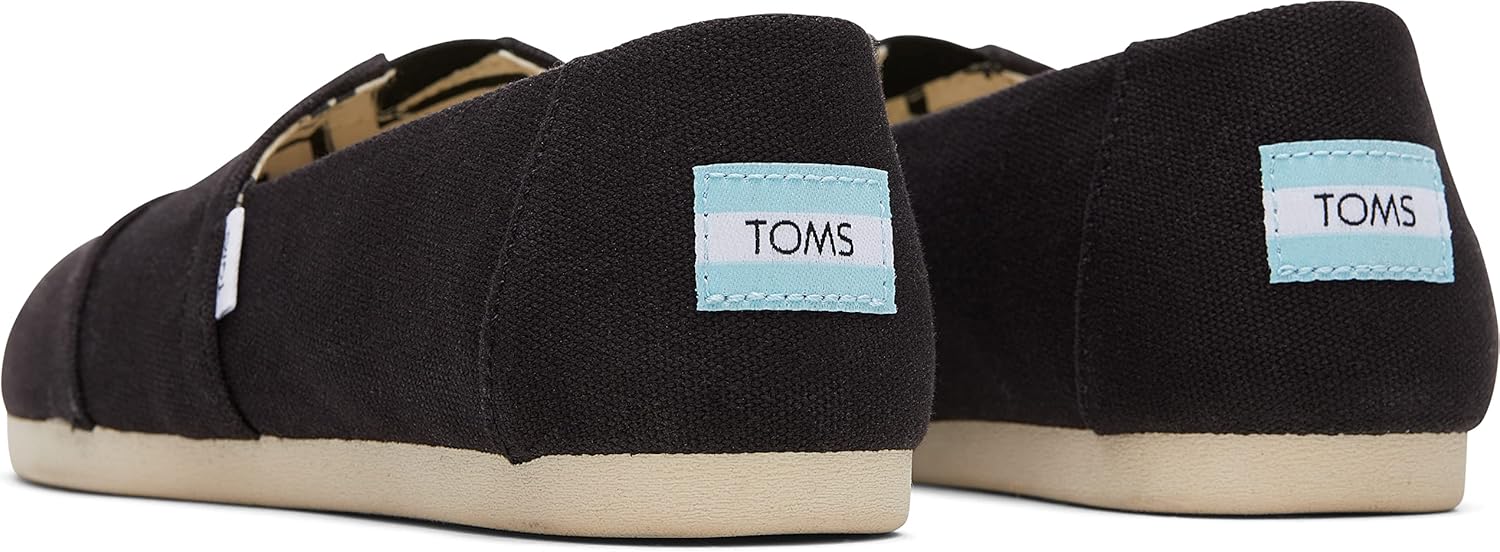 Toms Women's Alpargata Recycled Cotton Canvas Black 9.5 D - Wide - Image 4