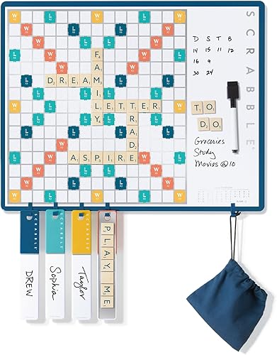 WS Game Company Scrabble 2 en 1 Edición de tablero de mensajes