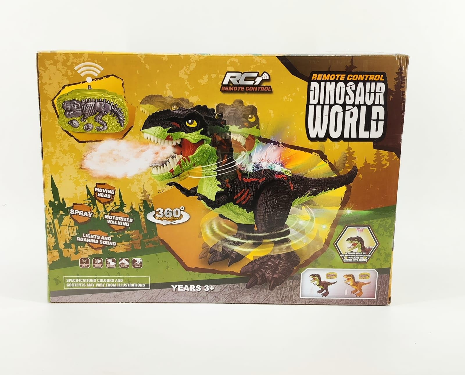 EUPHORIA Rk Toys Trending Smoke Remote Control Dinosaur for Kids With Light Up Eyes & Roaring Sound, Walking Robot, Big RC, Large 17In Realistic Dilophosaurus 1