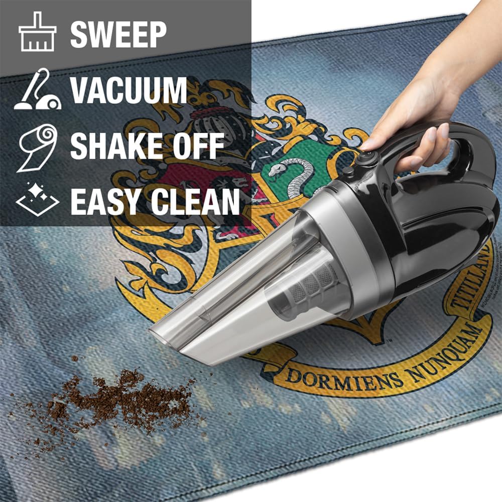 GRAPHICS & MORE Anti-Slip Indoor Doormat, 20” x 31.5” Harry Potter Hogwarts Logo, Floor Mat for Inside Entry Way/Back Door Garage Mudroom Home and Office, Low Profile