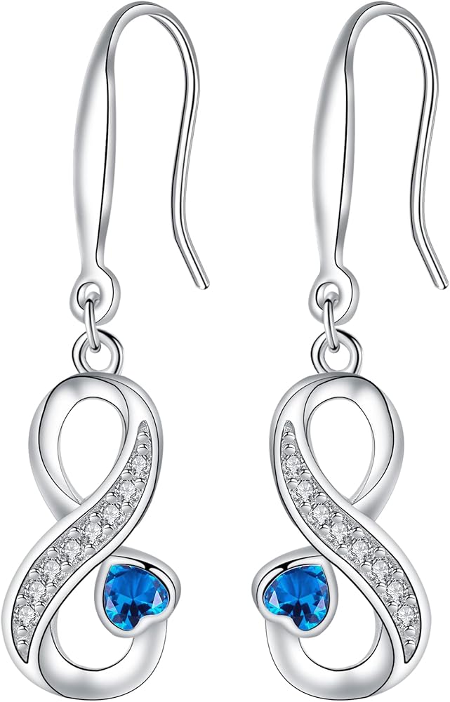 XENOX Orecchini Infinity In Argento Sterling 925 - Donna, Qualità Superiore, Modello XS3736N - 3