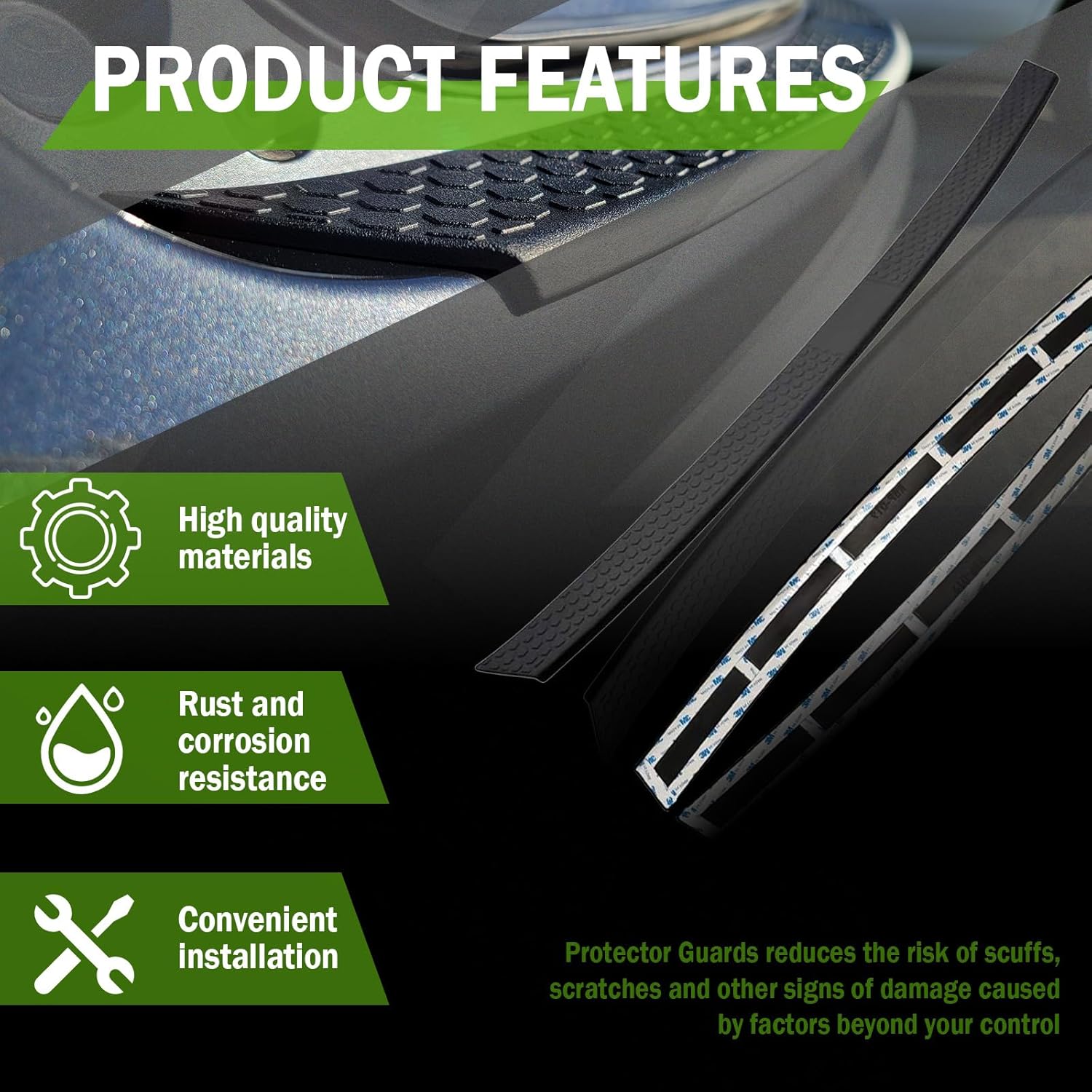 Kefly Rear Bumper Protector Guard Fits for Acura ADX 25-26 Audi Q5 SQ5 09-17 Ford Edge 15-18 Explorer 11-18 Mazda CX-5 13-25 Nissan Pathfinder 13-16 Toyota Highlander 14-19