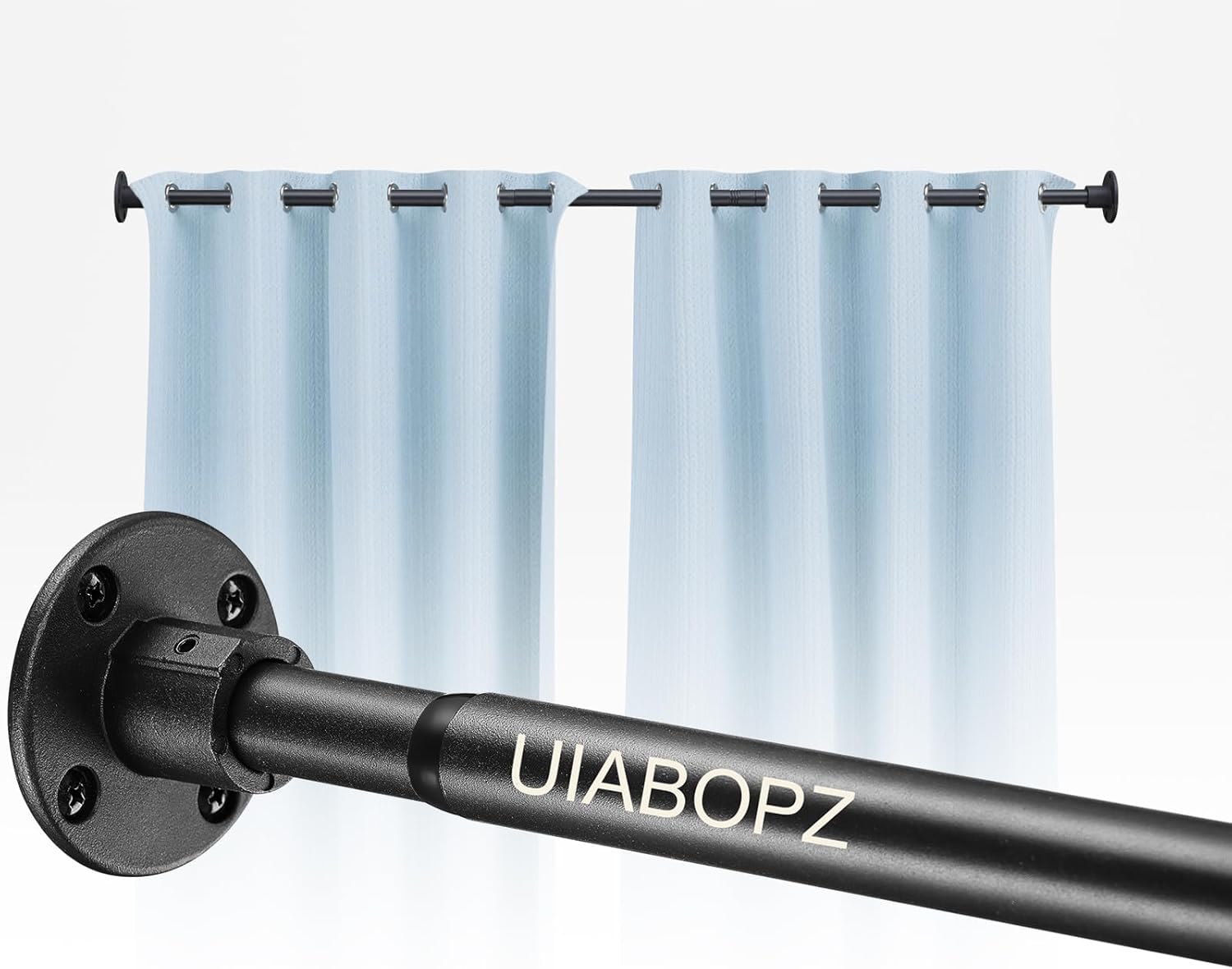 Shower Curtain Rods, 29-93inch Adjustable Shower Pole - Heavy Duty Shower Rods for Bathroom Matte Black(1 Pack)