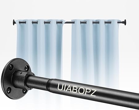Shower Curtain Rods, 29-77inch Adjustable Shower Pole - Heavy Duty Shower Rods for Bathroom Matte Black1 Pack