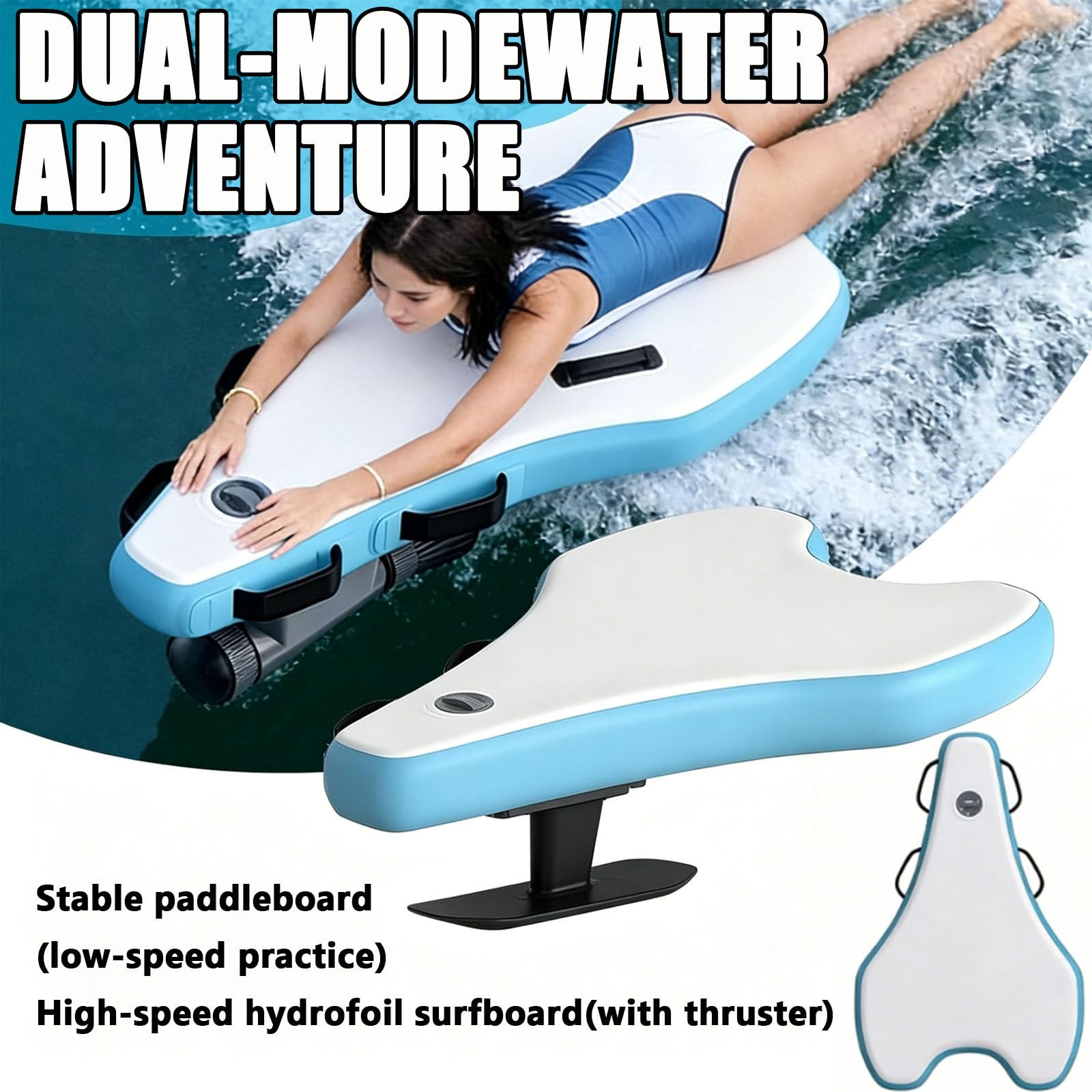 Elektrisches Surfbrett Jet Board, aufblasbares Bodyboard mit 500W Motor, 10000mAh Akku, ideal für Anfänger & Profis, spannendes Wassersporterlebnis