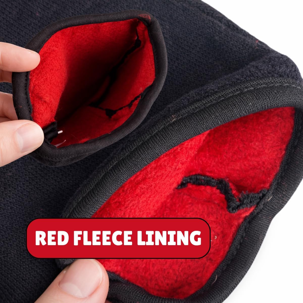 HAWK (12 Pairs) Lined Brown Jersey Gloves | Red Fleece Lining for Warmth & Comfort | Durable for Intensive Use | Soft & Cozy | Ideal for Cold Weather