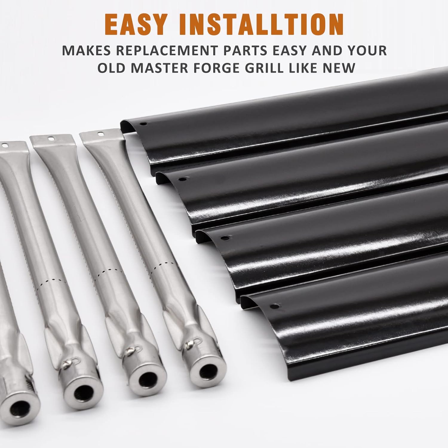 Gas Grill Parts for Kenmore 148.45961610 148.20125510 148.34176411 148.16656010 148.23683310 148.16656011 148.23682310 148.34176410, Master Forge SH3118B P3018 Burners Heat Plates Replacement