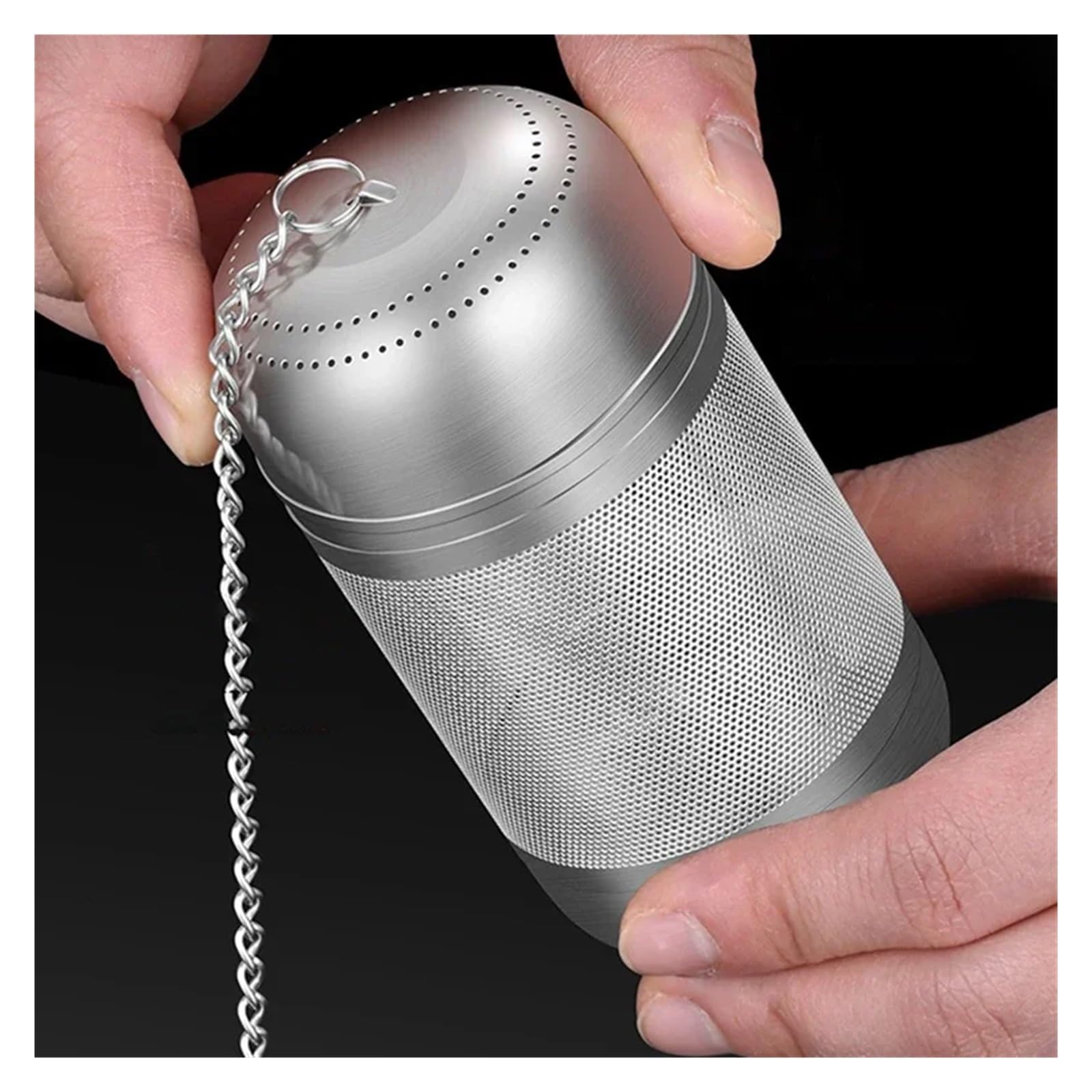 Edelstahl Teesieb 1/2Pcs Gewürz Sieb Ball Edelstahl Tee-ei Blätter Spice Teekanne Feine Mesh Teegeschirr Küche(Style 03)