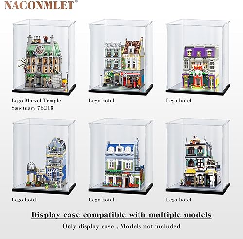Miniatura 2 de Naconmlet Vitrina de acrílico transparente a prueba de polvo para Lego SetLego Sanctum 76218, caja de exhibición para exhibición, soporte de