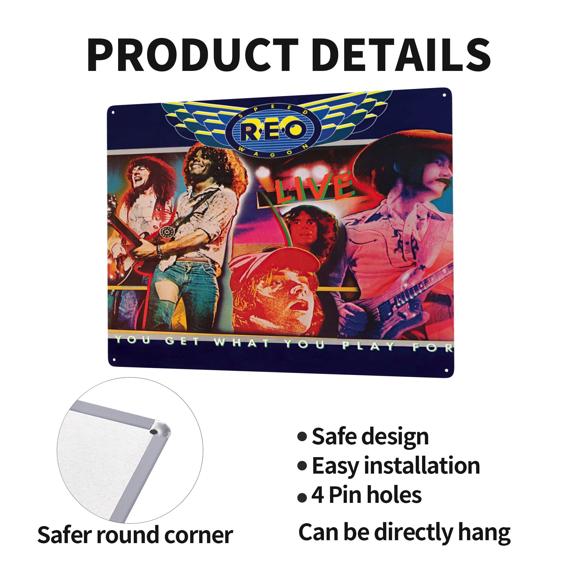 Amazon.com: DRFTGV REO Rock Band Speedwagon Metal Tin Decoration