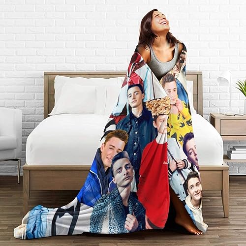 Miniatura 5 de Manta Noah Schnapp suave y cómoda de lana para sofá, oficina, coche, camping, yoga, viajes, decoración del hogar, acogedora manta de playa de felpa,