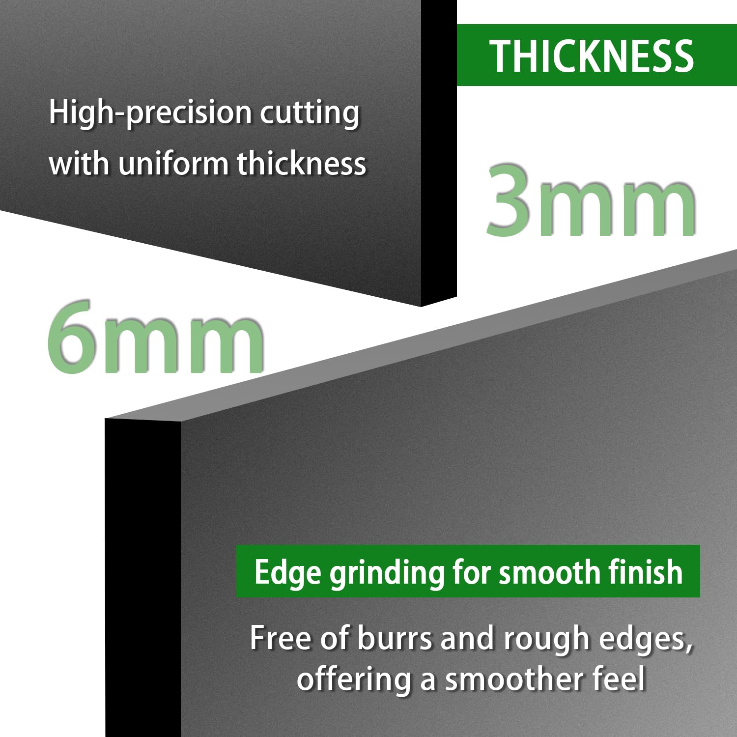 Black Matte Acrylic Sheets - 8x12 Inch -4