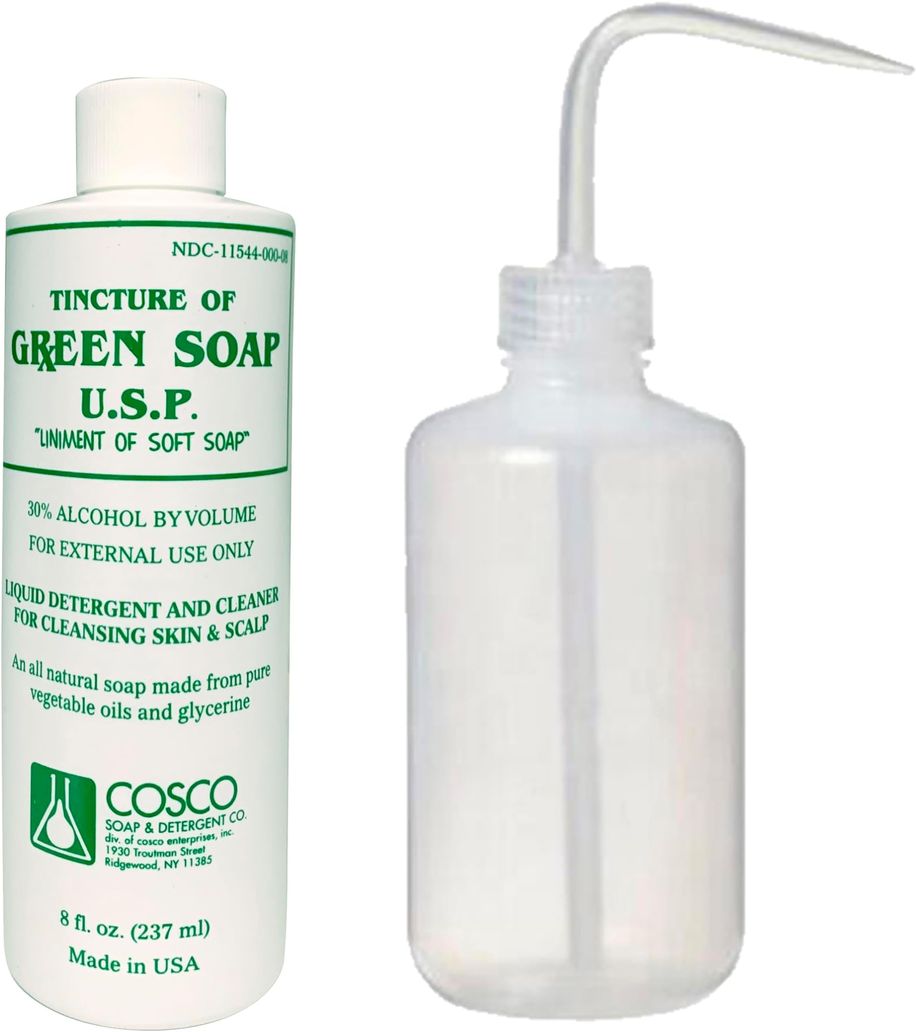 8oz Cosco Green Soap Tattoo Stencil Wash and 8oz Spray Bottle, 2 Piece Assortment