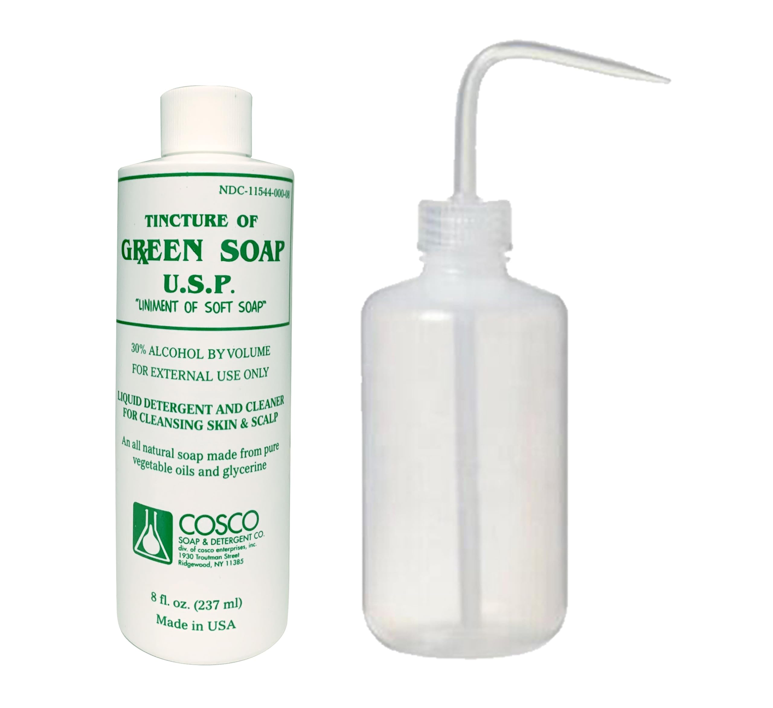 8oz Cosco Green Soap Tattoo Stencil Wash and 8oz Spray Bottle, 2 Piece Assortment