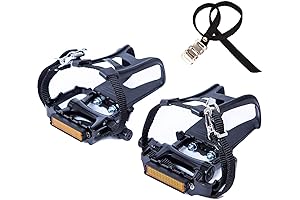 Pedals with Toe Clips Enhanced Outdoor and Indoor Cycling Experience