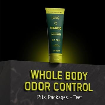 Mando Whole Body Deodorant For Men - Cream - 3 oz Tube - Mt Fuji