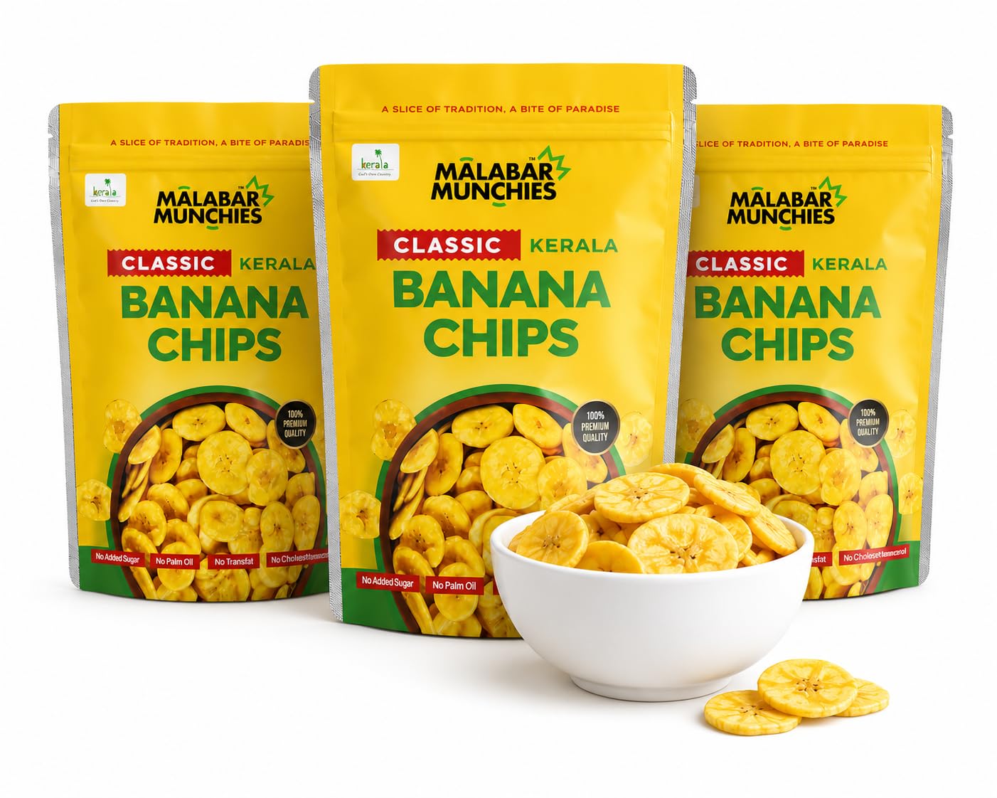 Malabar Munchies Classic Kerala Banana Chips, 375 g (125×3) | Authentic South Indian Snack, No Added Sugar, No Palm Oil, No Trans Fat-image-14