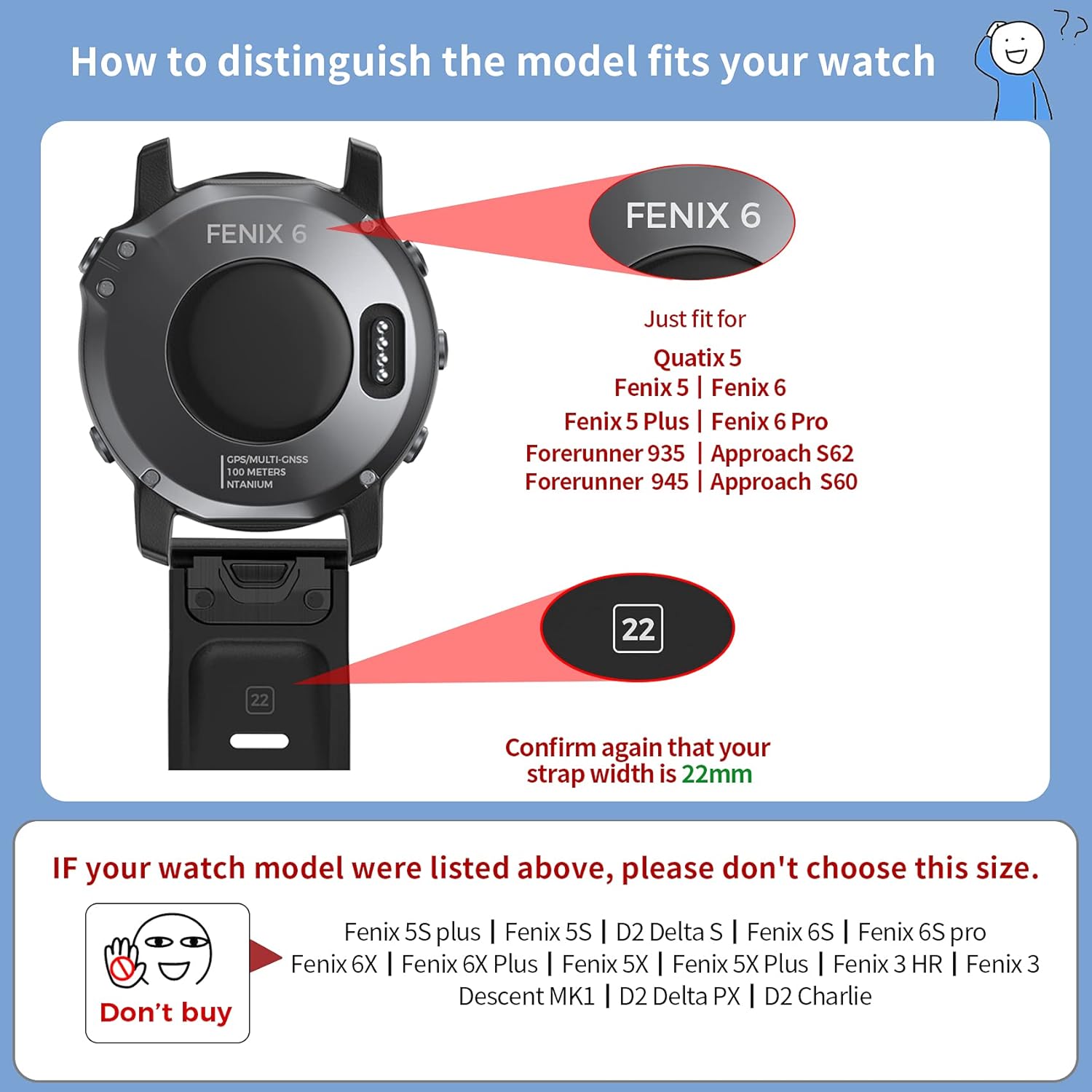 notocity compatible with fenix 6 pro band 22mm easy fit for fenix 5fenix 5 plusfenix 6fenix 6 proforerunner 935forerunner 945approach s60quatix