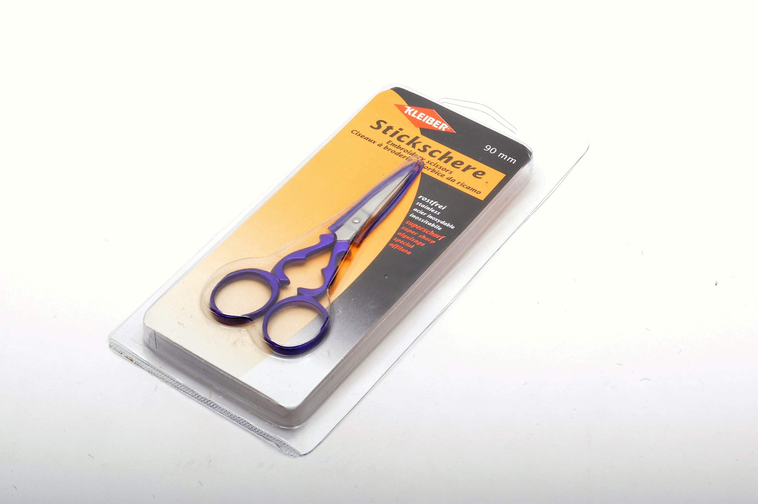 Embroidery Scissors with Protective Cover - 90mm - Purple