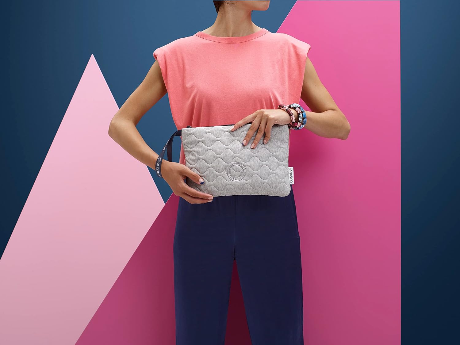 Bugaboo Changing Clutch with Removable Changing Mat – Compact Diaper Organizer & Travel Changing Station – Water‑Repellent, Machine‑Washable Fabric – Universal Fit