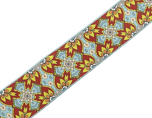 Miniatura 9 de Pink Tiles - Cordones de tela de terciopelo con estampado marroquí, 9 yardas, para manualidades, accesorios de costura, 4 pulgadas