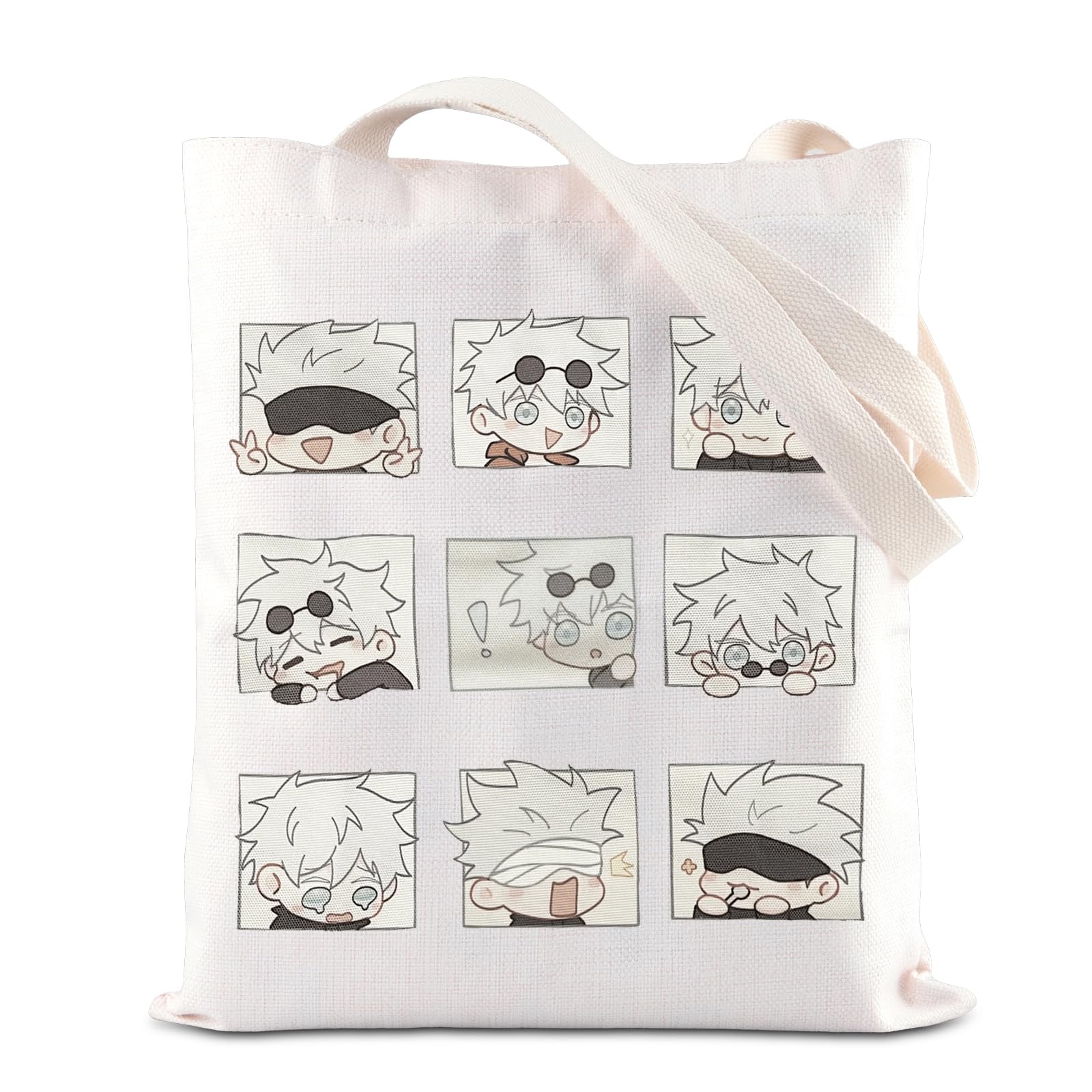 ZJXHPO JJK Anime Merchandise Tote Bag Manga Lovers Shoulder Bag Subtle Anime Character Meme Gift Japanese Anime Canvas Bag For Otaku (WutiaowuTS-UK)