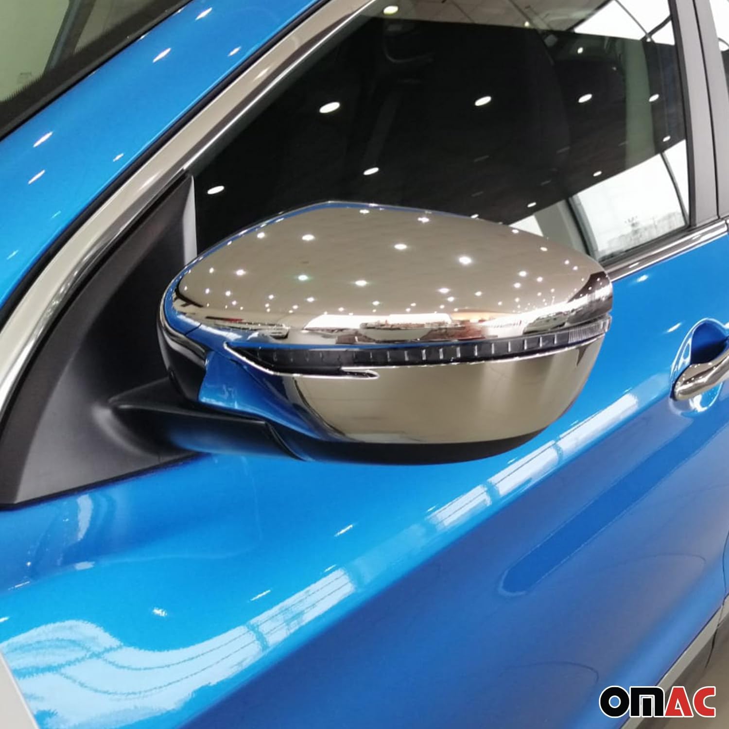 OMAC Side Mirror Cover Caps Fits Nissan Murano 2015-2024 Chrome Silver 2 Pcs