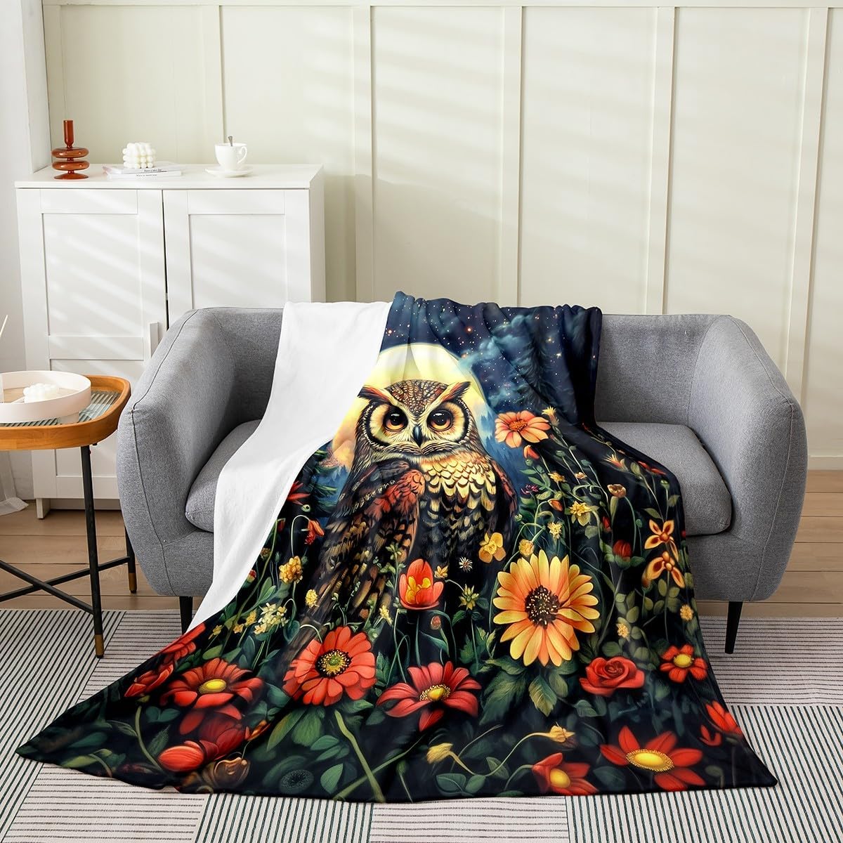 Cool Lion Flannel Blanket Queen 90"x90" Warm Lightweight,Wildlife 3D Animals Bed Sofa Blankets for Kids Boys,Luxury Crystal Rose Fuzzy Blanket,Jungle Night Safari Animals Breathable Blanket