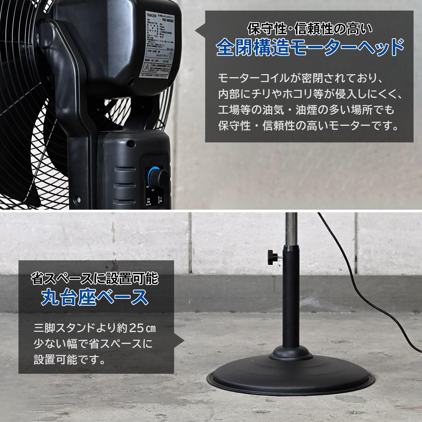 Amazon.co.jp: 【セット買い】山善(YAMAZEN) 業務用扇風機 大型 全閉式