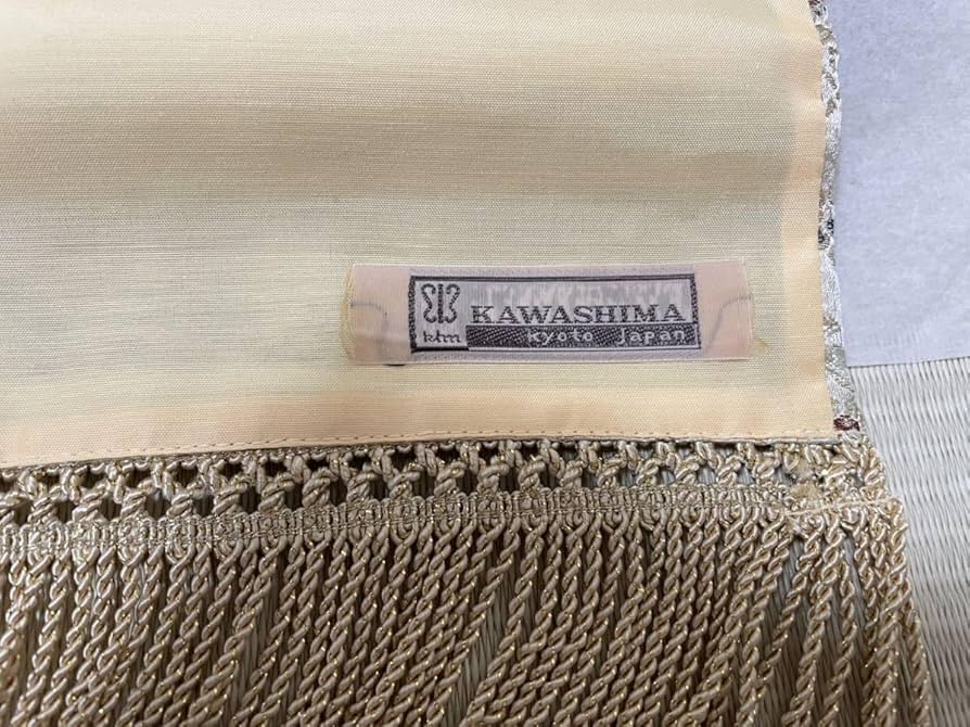 川島織物　テーブルセンター　絹100% 京都*川島織物テーブルセンター絹100%金(銀)糸入り