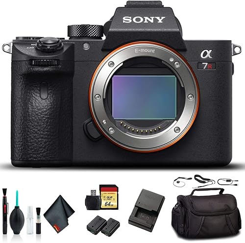 Sony Alpha a7R III ILCE7RM3/B - Cámara sin espejo con bolsa, tarjeta de memoria de 64 GB, lector de tarjetas, además de accesorios esenciales