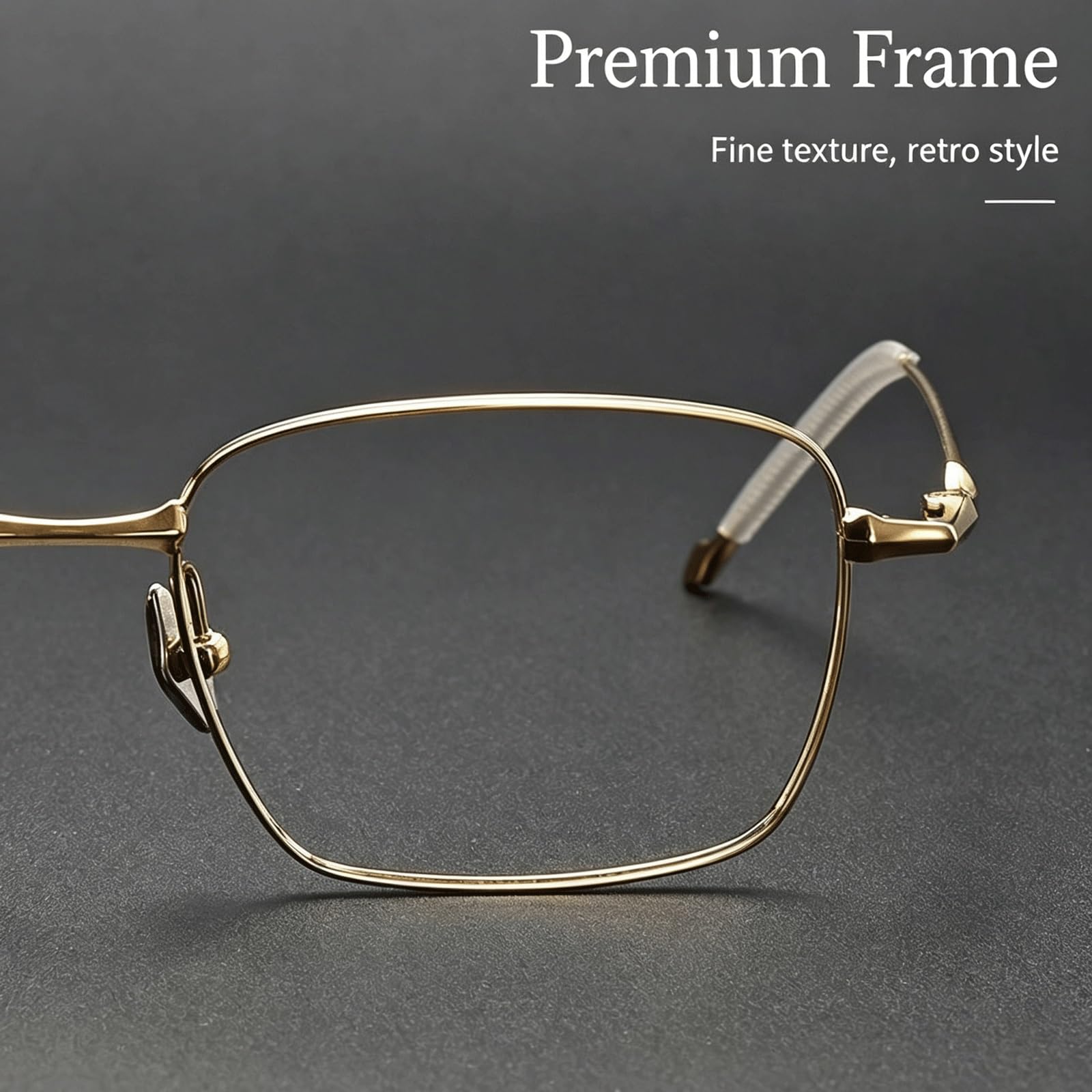 Monturas de Gafas for Hombre Gafas Suqare(Silver)