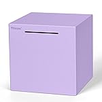 Hicocool Piggy Bank for Adults Must Break to Open, Unbreakable Stainless Steel Money Saving Box (Purple, 7.9 inch)