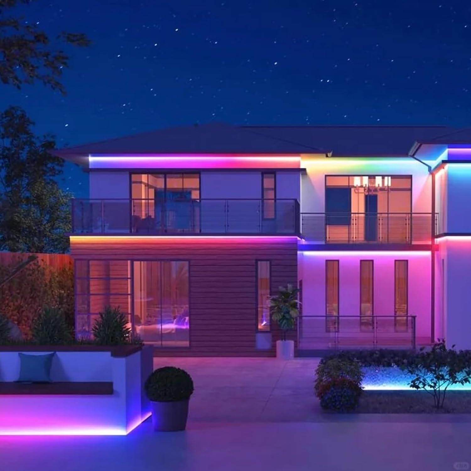 GOMING 24V 32.8ft/10M WS2811 Neon RGB COB LED Strip Light Addressable IP67 Waterproof 576 LEDs/M 16W/M Uniform Glow Self-Adhesive LED Tape for DIY Home Decor(Power Supply and Controller not Included)