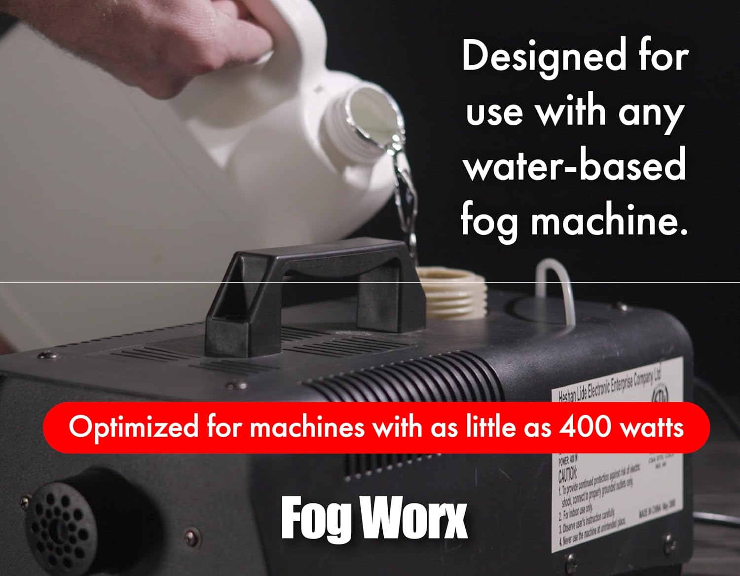 FogWorx Fog Juice - 1 Gallon of Organic Fog Fluid (128 oz) - Medium Density, High Output, Long Lasting Fog Machine Fluid for 400 Watt to 1500 Watt Machines