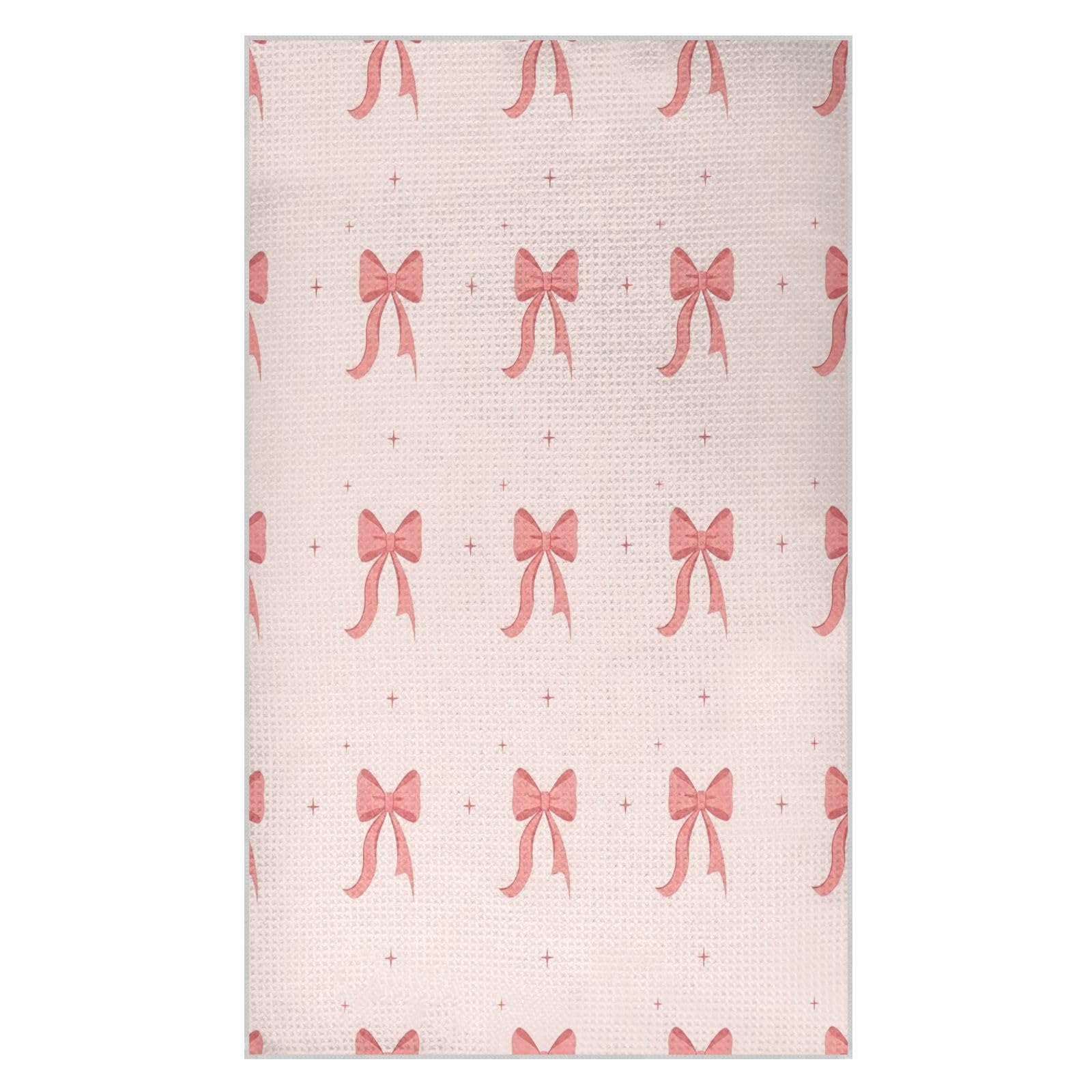 BURSTDDY Bows Kitchen Towels,Absorbent Dish Towels 1 Pack