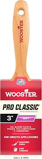 Wooster L1104-3 Pro Classic White China Flat Bristle Paintbrush 3"