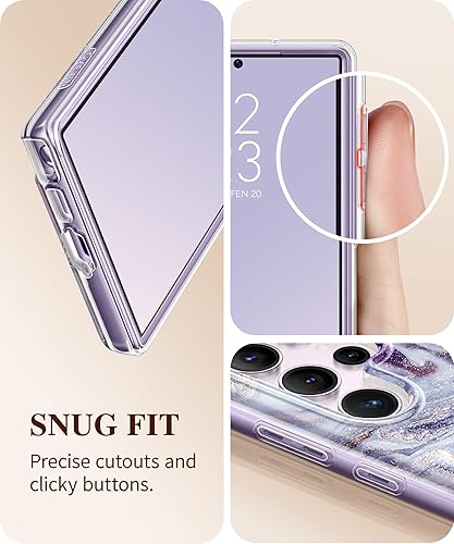 Miniatura 6 de GVIEWIN Funda para Samsung Galaxy S23 Ultra 5G de 6.8 pulgadas, protector de pantalla integrado + protector de lente de cámara 2 marcos frontales de