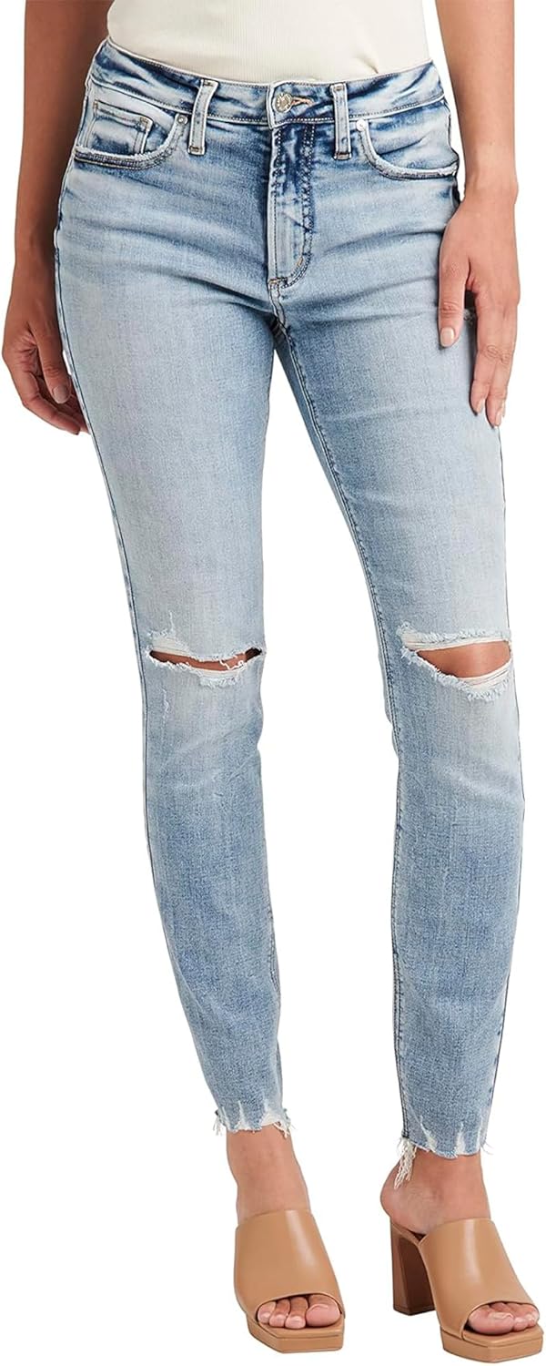 Silver Jeans Co. Women's Most Wanted Mid Rise Skinny Fit Jeans