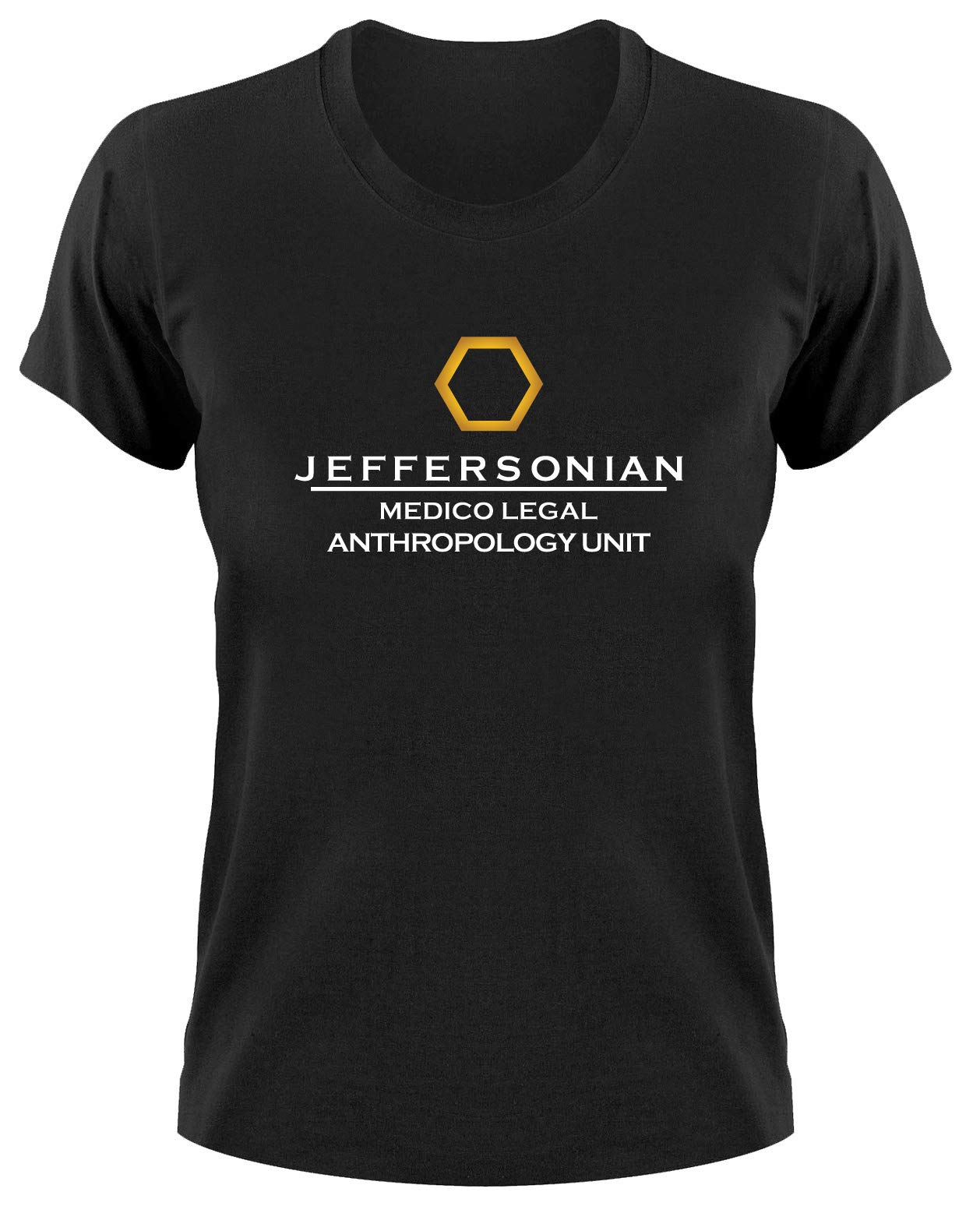 Styletex23 Women's Black Bones Jeffersonian Institut T-Shirt, M