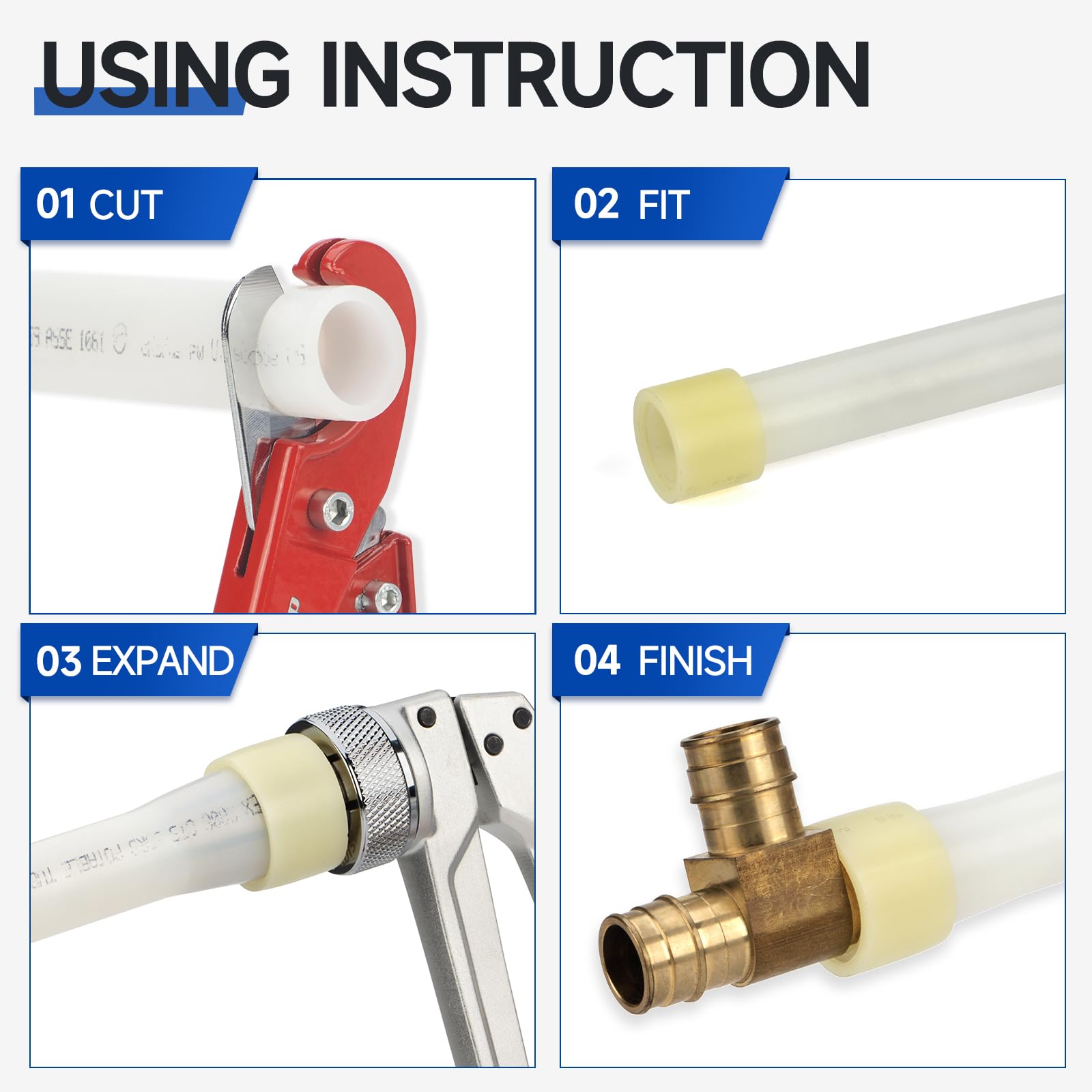Pex Crimper ICrimp PEX Expansion Tool Kit - Auto Rotation Expander With ...