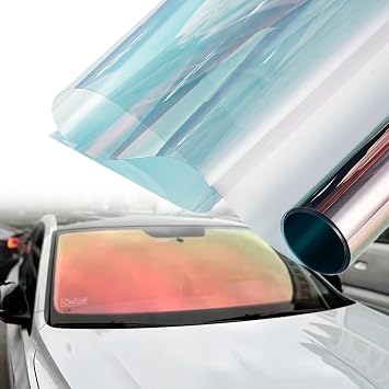 Charming Red and Green Chameleon Car Window Tint Film, 81.2% VLT Color Change Windshield Tint, Auto Solar Protection Film, 19.68" x 118.11"