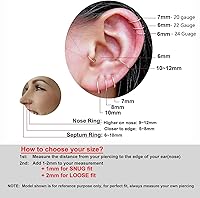 Vista 12 de Small Gold or Sterling Silver Huggie Hoop Earrings for Women Cartilage Nose Helix Tragus