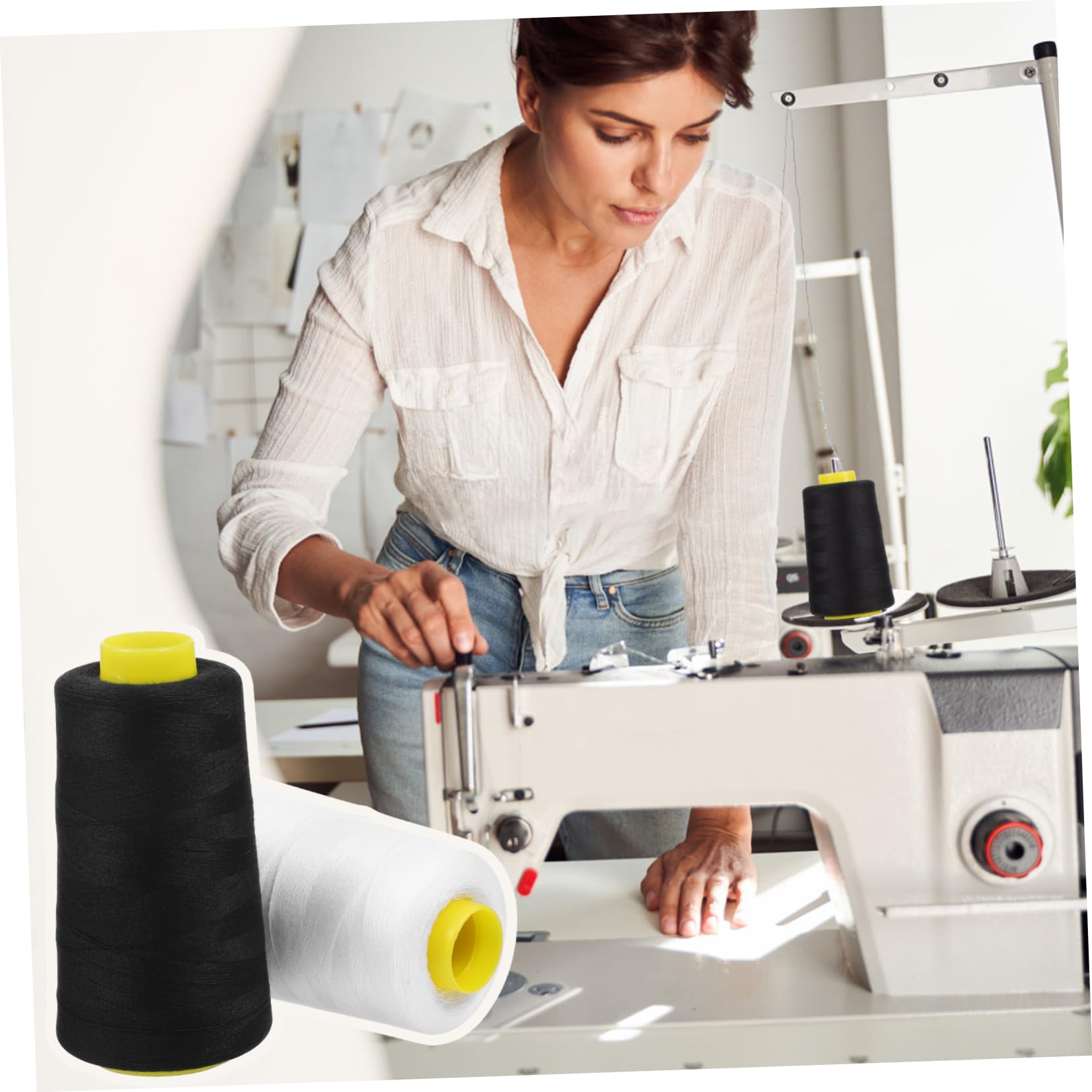 SHINEOFI 18piezas Hilo De Poliéster Carretes De Yardas Surtido De Para y Bordar Resistente Decoloración Compatible Máquinas De y Manualidades